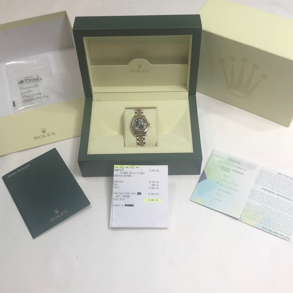 Women’s Rolex Datejust black Sunbeam Price Firm